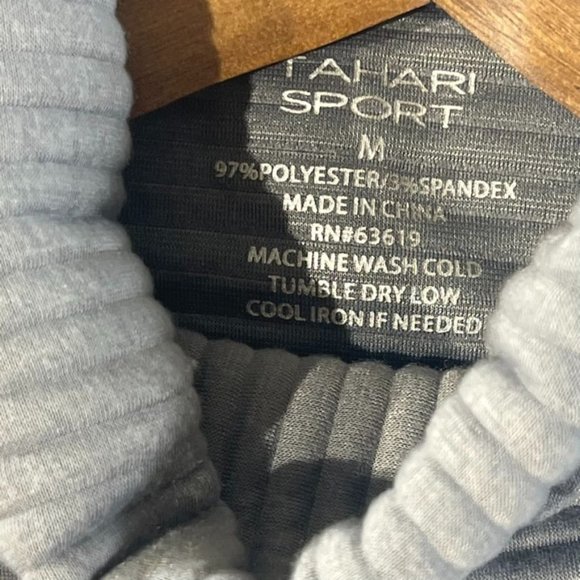 Tahari Sport Turtleneck Pullover | Grey | Size: Medium - Picture 9 of 15